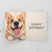 犬の誕生日おめでとう カード (内部)