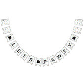 犬の誕生日おもしろい水玉模様ポーズパーティーバナー バンティングフラッグ (全)