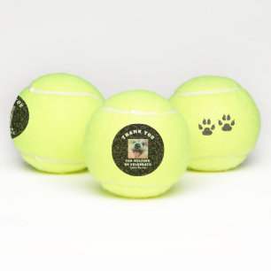 犬の誕生日のカスタムな写真のパーティの記念品 テニスボール
