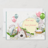 犬の誕生日のグリーティングカード (正面)