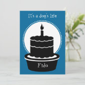 犬の誕生日の招待状-犬の生命及び足ty! 招待状 (スタンド正面)