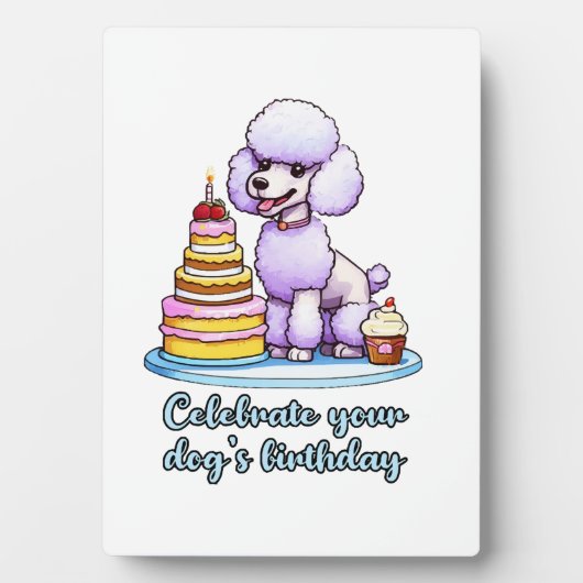 犬の誕生日をお祝いしよう フォトプラーク (正面)