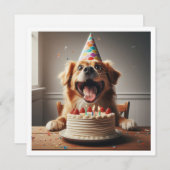 犬の誕生日カード, ドッグパーティー, 犬の誕生日 招待状 (正面/裏面)