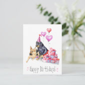犬の誕生日カード – ロットワイラー&ドイツのシェパード シーズンカード (スタンド正面)
