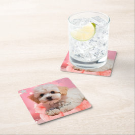 犬の誕生日パーティしよう スクエアペーパーコースター
