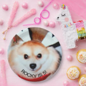 犬の誕生日パーティカスタムの写真 ペーパープレート (パーティー)