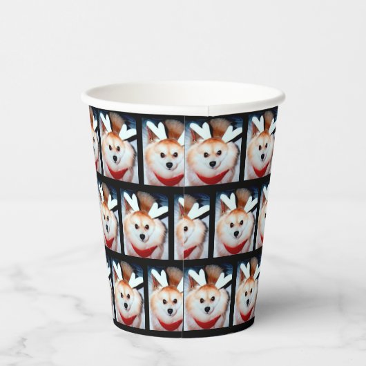 犬の誕生日パーティカスタムーのペットフォト 紙コップ (右)