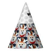 犬の誕生日パーティカスタムーの写真パーティー帽子 パーティーハット (左)