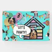 犬の誕生日パーティバナーの装飾 横断幕 (横)