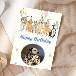 犬の誕生日パーティパピーパウィティ動物 カード