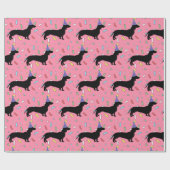 犬の誕生日パーティラッピング紙 ラッピングペーパー (フラット)