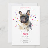 犬の誕生日パーティーにおいで 招待状 (正面)