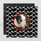 犬の誕生日パーティーのカスタム写真 招待状 (正面/裏面)