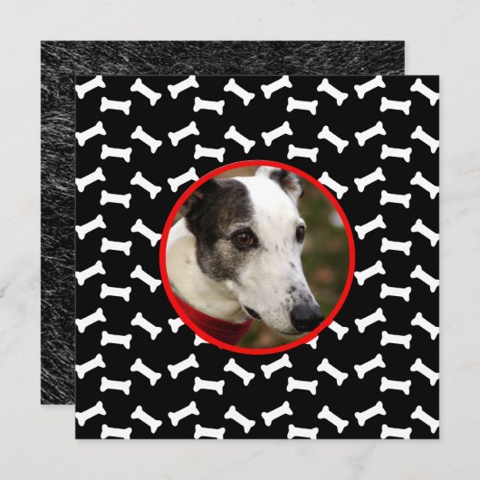 犬の誕生日パーティーのカスタム写真 招待状 (正面/裏面)