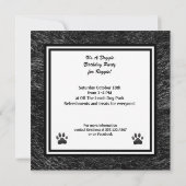 犬の誕生日パーティーのカスタム写真 招待状 (裏面)