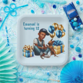 犬の誕生日パーティーを持つラティーノボーイ ペーパープレート (パーティー)