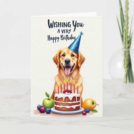 犬の誕生日パーティーカード カード (正面)