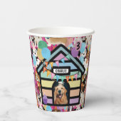 犬の誕生日パーティーデコレーションドッグカップ 紙コップ (裏面)