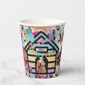 犬の誕生日パーティーデコレーションドッグカップ 紙コップ (正面)