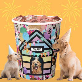 犬の誕生日パーティーデコレーションドッグカップ 紙コップ