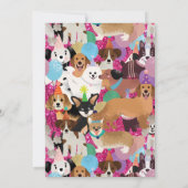 犬の誕生日パーティードパピーお祝い招待状 招待状 (裏面)