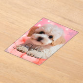 犬の誕生日パーティー アクリル招待状 (レイダウン)