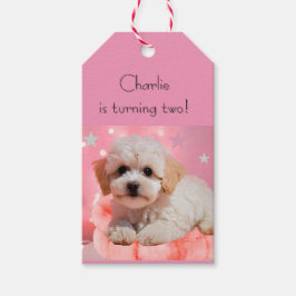 犬の誕生日パーティー ギフトタグ