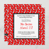 犬の誕生日パーティー、ドギー・ピクニックin公園 招待状 (正面/裏面)