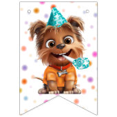  犬の誕生日パーティー バンティングフラッグ (第1の旗)