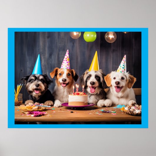 犬の誕生日パーティー ポスター (正面)
