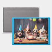 犬の誕生日パーティー マグネット (正面/裏面)