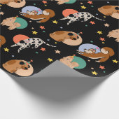 犬の誕生日パーティー ラッピングペーパー (角)