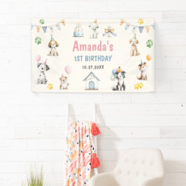 犬の誕生日パーティー 子犬の誕生日パーティー 横断幕