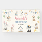 犬の誕生日パーティー 子犬の誕生日パーティー 横断幕 (横)