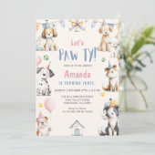 犬の誕生日パーティー 子犬パーティー 誕生日 招待状 (スタンド正面)