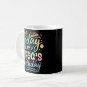 犬の誕生日今日は私の犬の誕生日かわいい1st P コーヒーマグカップ (正面左)