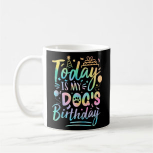 犬の誕生日今日は私の犬の誕生日かわいい1st P コーヒーマグカップ