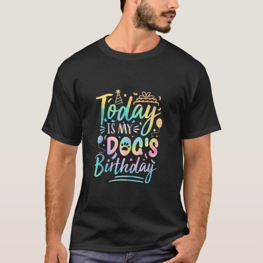 犬の誕生日今日は私の犬の誕生日かわいい1st P Tシャツ (正面)