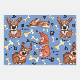 犬の誕生日名前セットの追加3 ラッピングペーパーシート