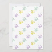 犬の誕生日招待状ガールボーイパーティーポーティおもしろい 招待状 (裏面)