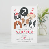 犬の誕生日招待状 招待状 (スタンド正面)