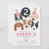 犬の誕生日招待状 招待状 (正面)