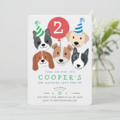 犬の誕生日招待状 招待状 (スタンド正面)