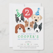 犬の誕生日招待状 招待状 (正面)