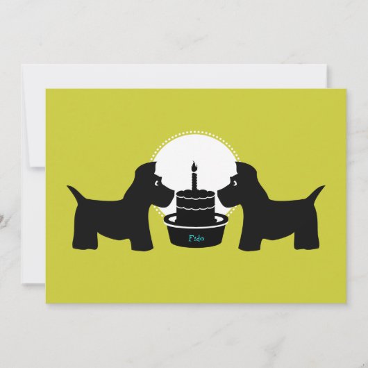 犬の誕生日招待状-足の甲 招待状 (正面)