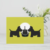 犬の誕生日招待状-足の甲 招待状 (スタンド正面)