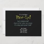 犬の誕生日招待状-足の甲 招待状 (裏面)