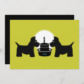 犬の誕生日招待状-足の甲 招待状 (正面/裏面)