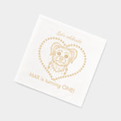 犬の誕生日祝パーティー 箔ナプキン (左)