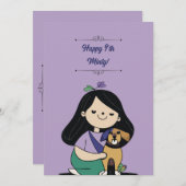 犬の誕生日 招待状 (正面/裏面)